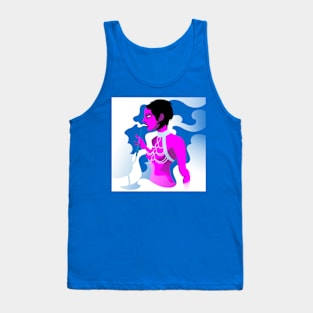 Pink Genie Smoking Hookah Tank Top